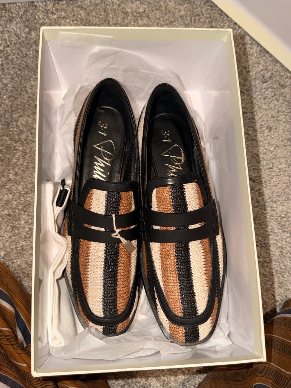 3.1 Phillip Lim Alexa Striped Penny Loafer